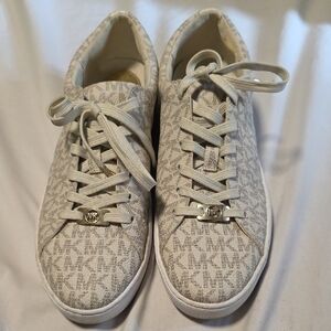 Michael Kors Monogram Cream Sneakers